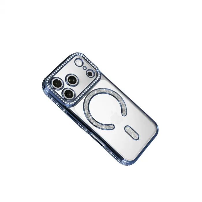 İphone 17 Pro Joke Simli Magneticsafe Kılıf - Mavi