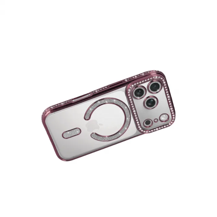 İphone 17 Pro Max Joke Simli Magneticsafe Kılıf - Pembe