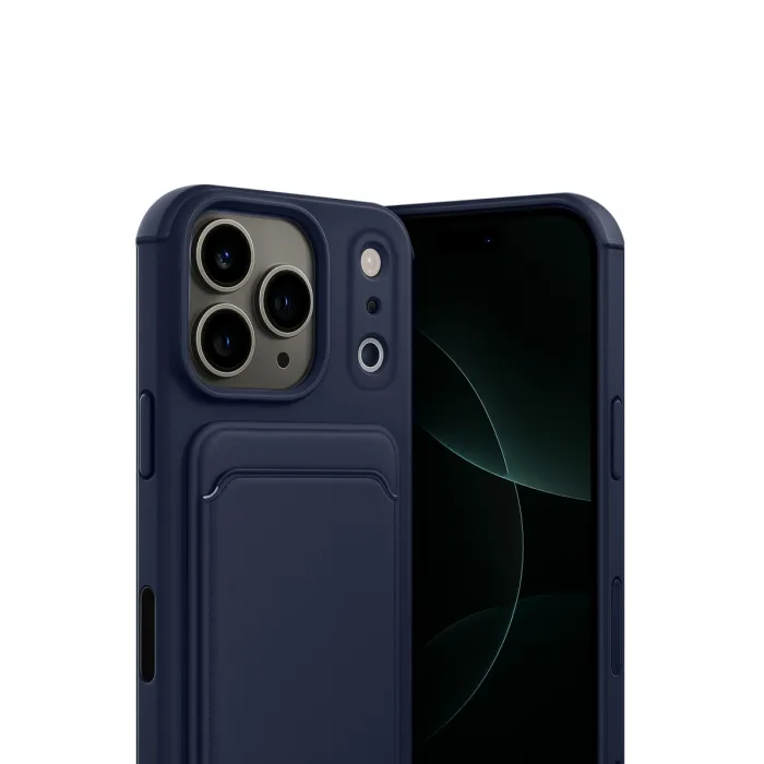 İphone 17 Pro Max Kelvin Kartvizitli Silikon - Lacivert