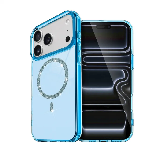 İphone 17 Pro Max Live Diamond Magsafe Kapak - Mavi