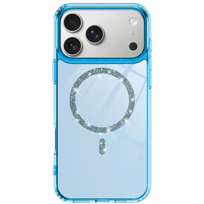 İphone 17 Pro Max Live Diamond Magsafe Kapak - Mavi