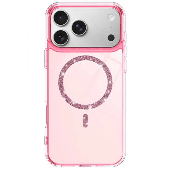 İphone 17 Pro Max Live Diamond Magsafe Kapak - Pembe