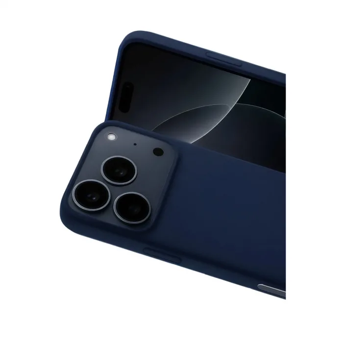 İphone 17 Pro Max Nano İçi Kadife Silikon - Lacivert