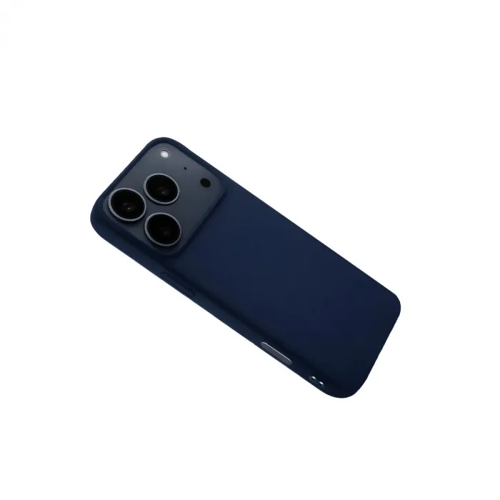 İphone 17 Pro Max Nano İçi Kadife Silikon - Lacivert