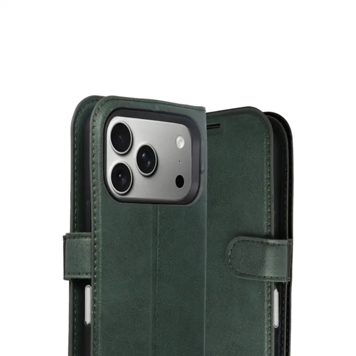 İphone 17 Pro Max Trend S Plus Kapaklı Kılıf - Yeşil