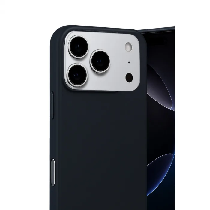 İphone 17 Pro Nano İçi Kadife Silikon - Siyah