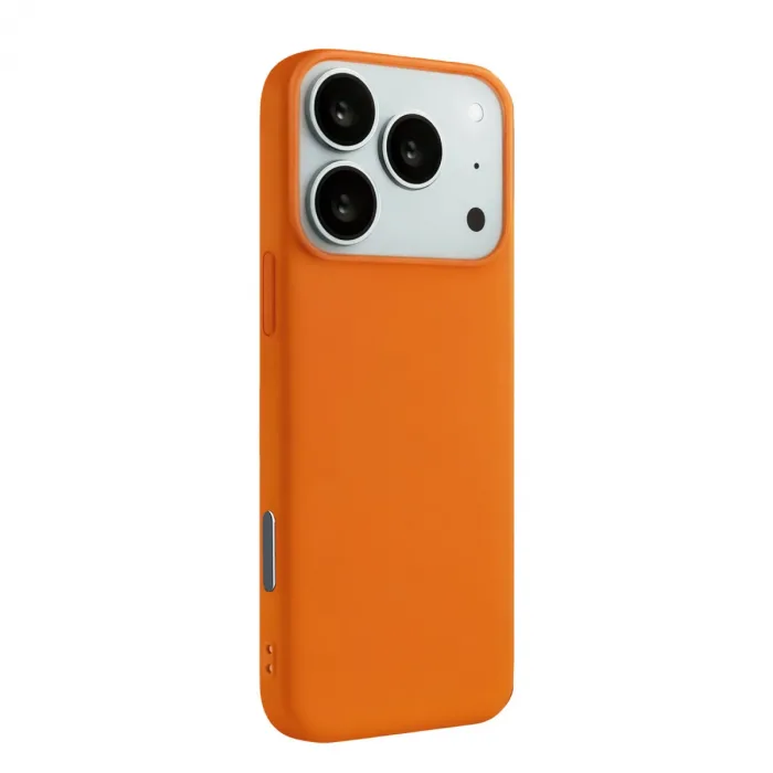 İphone 17 Pro Nano İçi Kadife Silikon - Turuncu