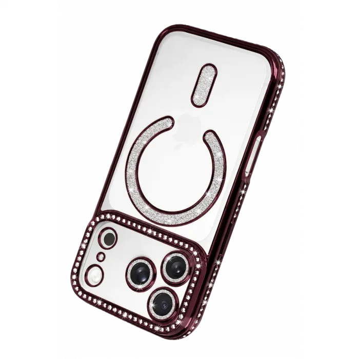 iPhone 18 Pro Joke Simli Magneticsafe Kılıf - Bordo