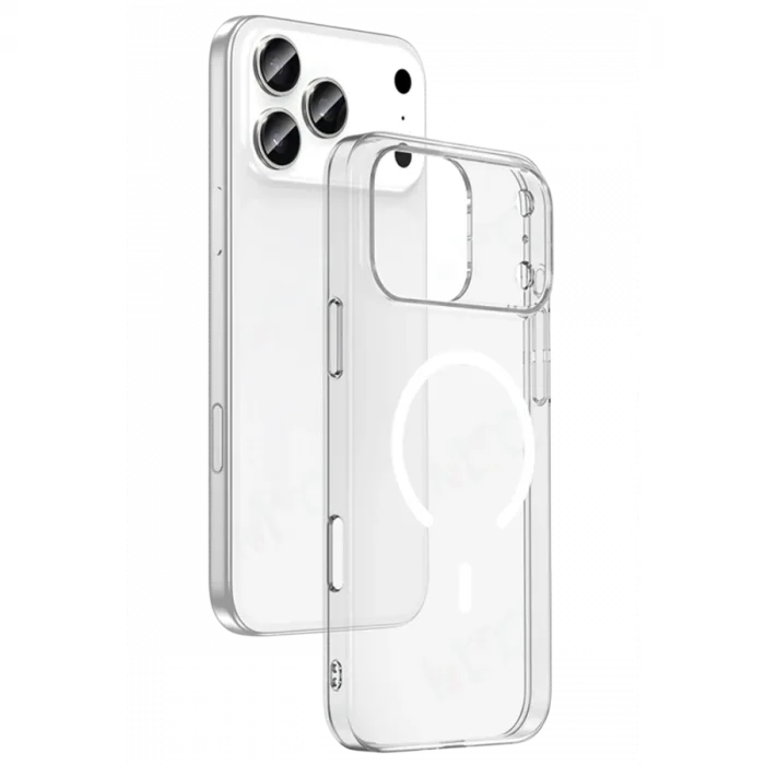 iPhone 18 Pro Max Combo Sert Şeffaf Magsafe Kapak - Şeffaf
