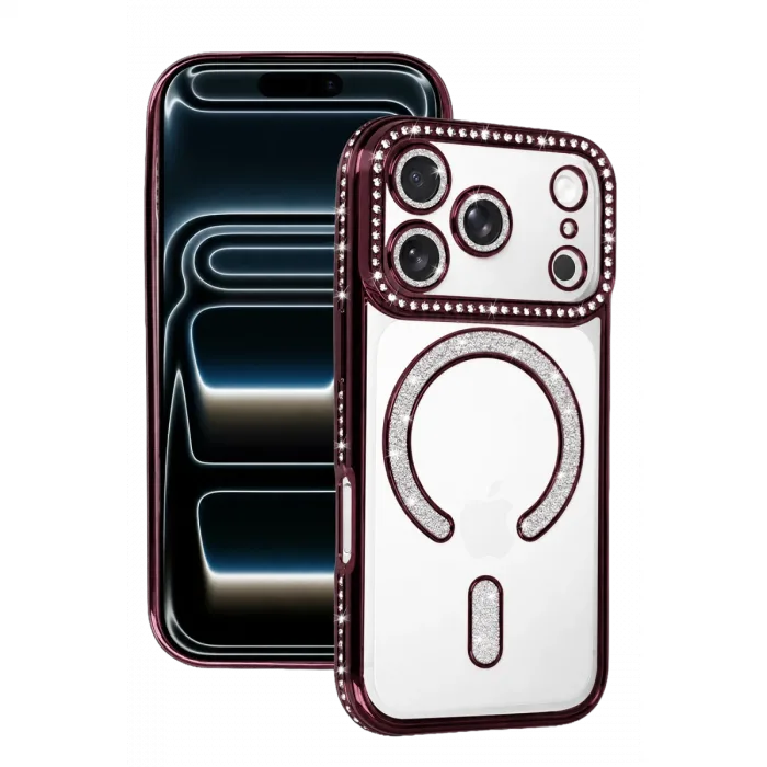 iPhone 18 Pro Max Joke Simli Magneticsafe Kılıf - Bordo