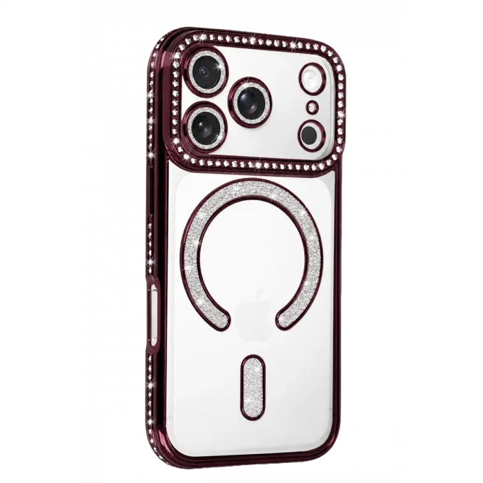 iPhone 18 Pro Max Joke Simli Magneticsafe Kılıf - Bordo