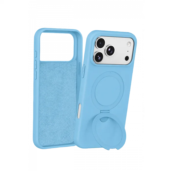 iPhone 18 Pro Regal Magsafe Standlı Kapak - Sierra Blue