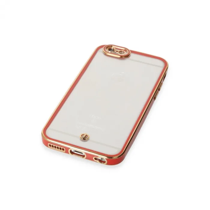 İphone 6 Kılıf Liva Lens Silikon - Kırmızı