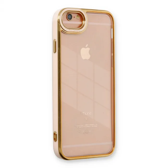 İphone 6 Kılıf Liva Lens Silikon - Pudra