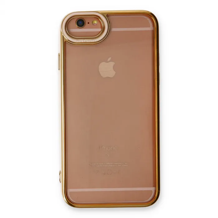 İphone 6 Kılıf Liva Lens Silikon - Pudra