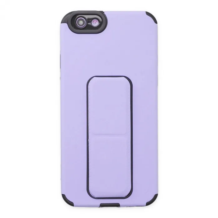 İphone 6 Kılıf Mega Standlı Silikon - Lila