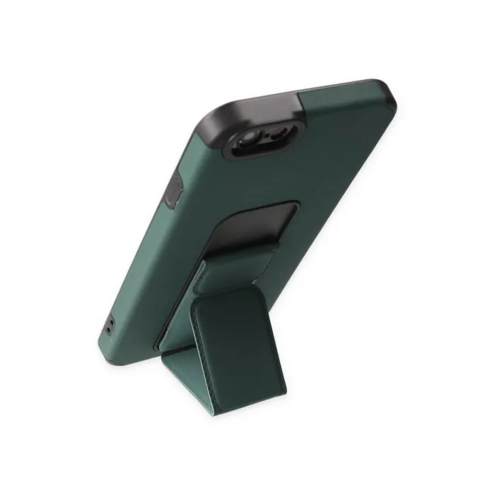 İphone 6 Kılıf Mega Standlı Silikon - Yeşil