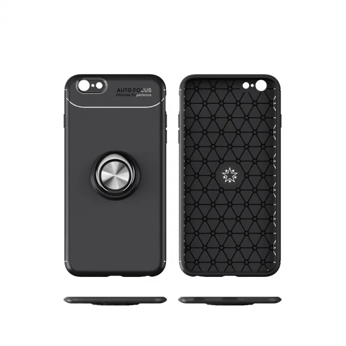 İphone 6 Kılıf Range Yüzüklü Silikon - Kırmızı