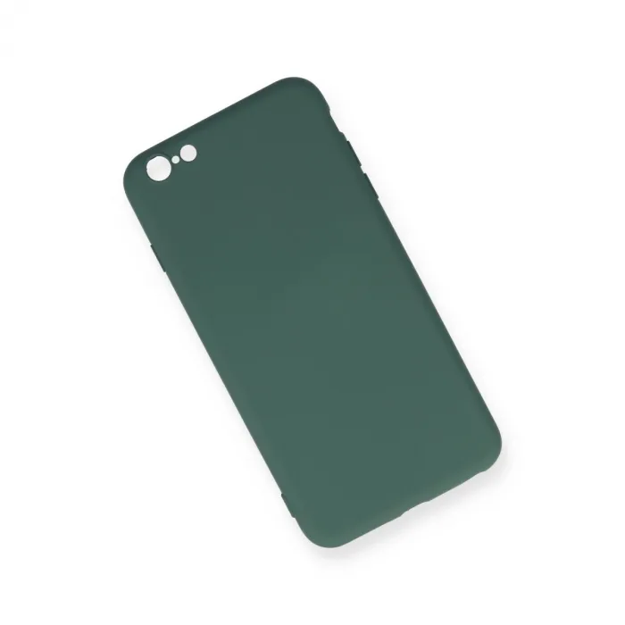 İphone 6 Plus Kılıf Nano İçi Kadife Silikon - Koyu Yeşil
