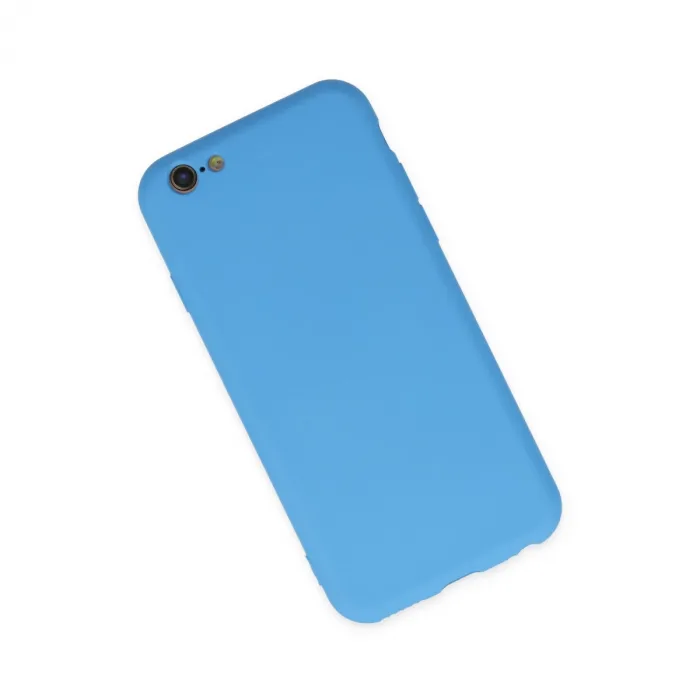 İphone 6 Plus Kılıf Nano İçi Kadife Silikon - Mavi