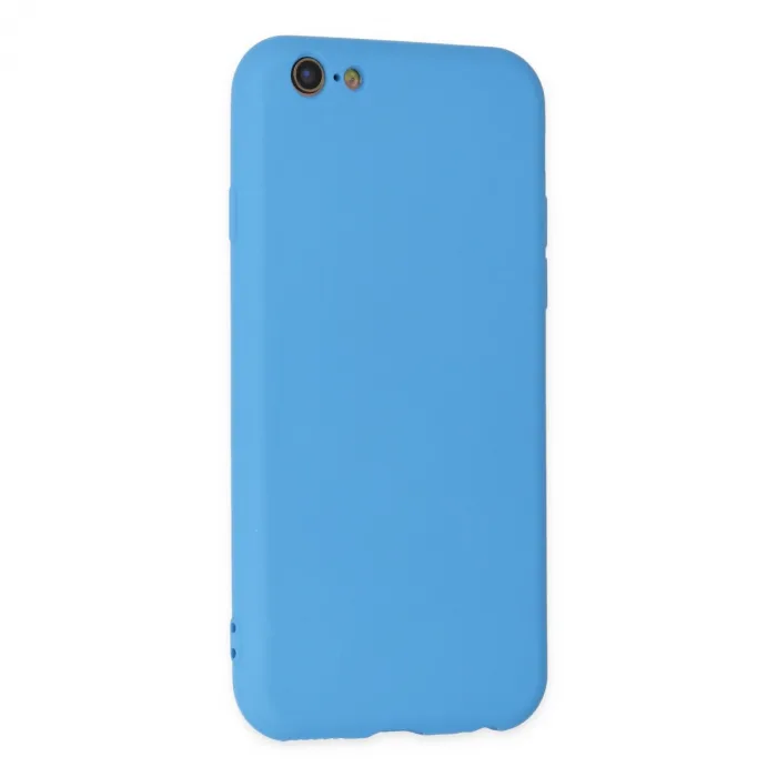 İphone 6 Plus Kılıf Nano İçi Kadife Silikon - Mavi