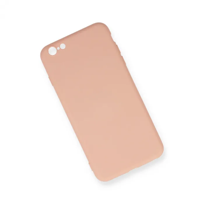 İphone 6 Plus Kılıf Nano İçi Kadife Silikon - Pudra