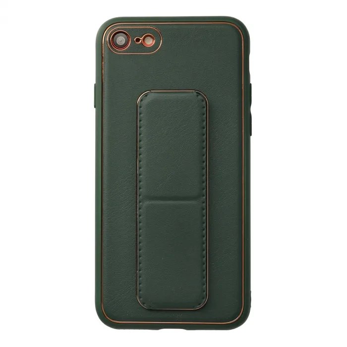 İphone 7 Kılıf Coco Deri Standlı Kapak - Yeşil