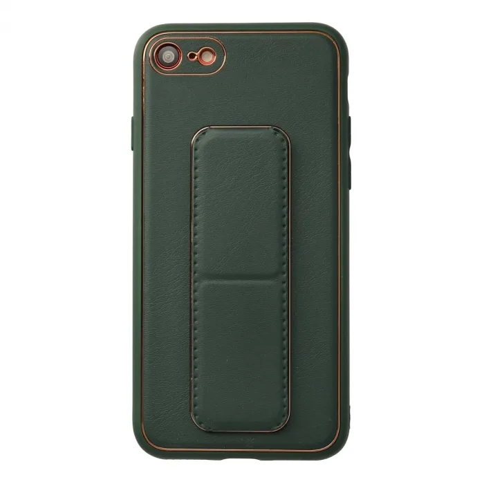 İphone 7 Kılıf Coco Deri Standlı Kapak - Yeşil