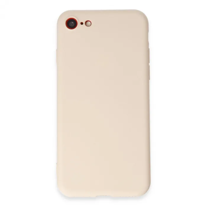 iPhone 7 Kılıf First Silikon - Krem