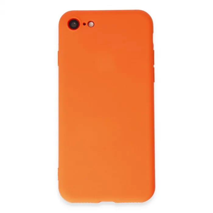 İphone 7 Kılıf First Silikon - Parlak Turuncu