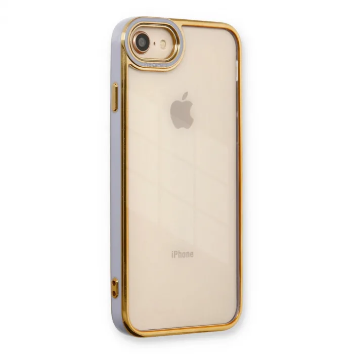 İphone 7 Kılıf Liva Lens Silikon - Lila