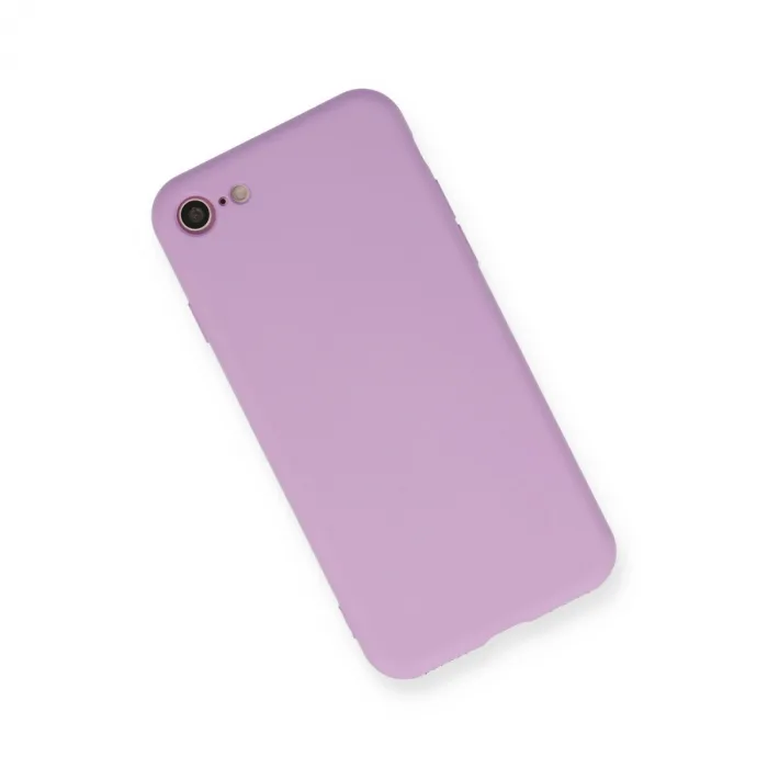 İphone 7 Kılıf Nano İçi Kadife Silikon - Lila