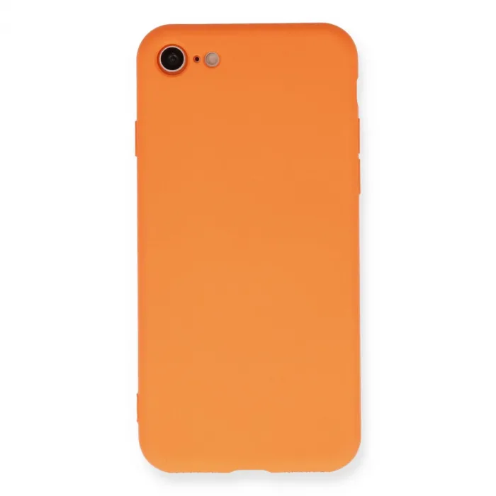 İphone 7 Kılıf Nano İçi Kadife Silikon - Turuncu