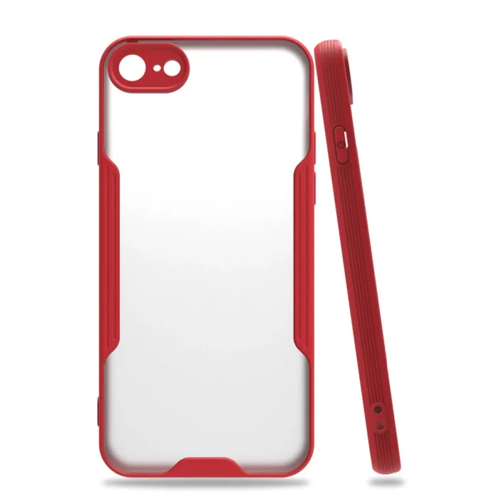 İphone 7 Kılıf Platin Silikon - Kırmızı