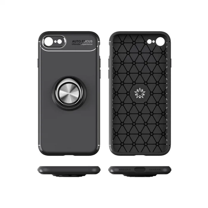 İphone 7 Kılıf Range Yüzüklü Silikon - Kırmızı