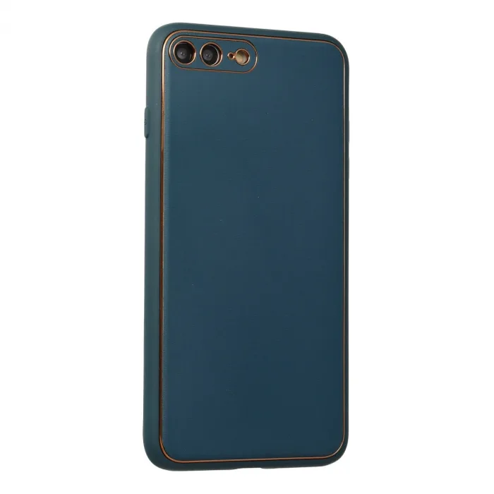 İphone 7 Plus Kılıf Coco Deri Silikon Kapak - Mavi