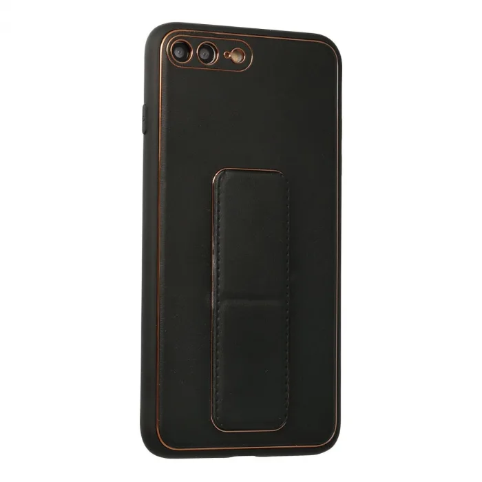 İphone 7 Plus Kılıf Coco Deri Standlı Kapak - Siyah