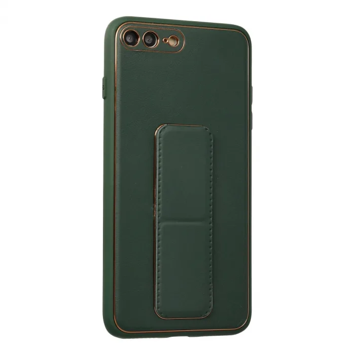 İphone 7 Plus Kılıf Coco Deri Standlı Kapak - Yeşil