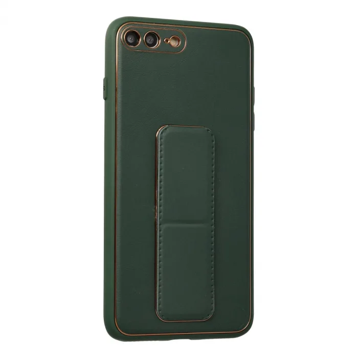 İphone 7 Plus Kılıf Coco Deri Standlı Kapak - Yeşil