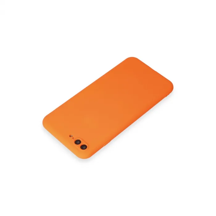 İphone 7 Plus Kılıf First Silikon - Parlak Turuncu