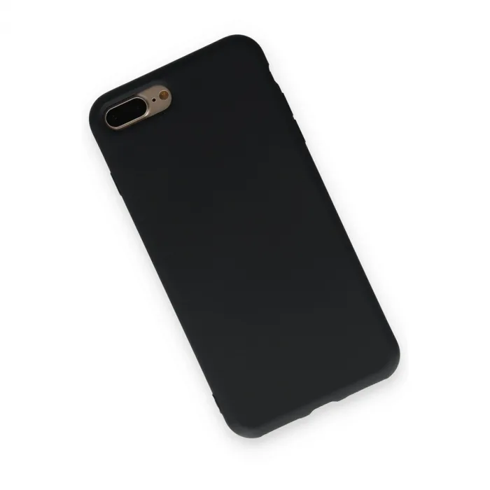 İphone 7 Plus Kılıf Nano İçi Kadife Silikon - Siyah