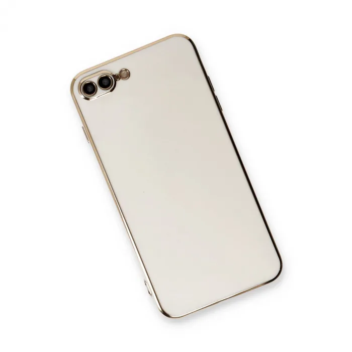 İphone 7 Plus Kılıf Volet Silikon - Beyaz