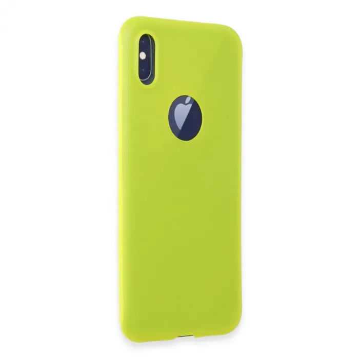 iPhone X Kılıf First Silikon - Parlak Sarı