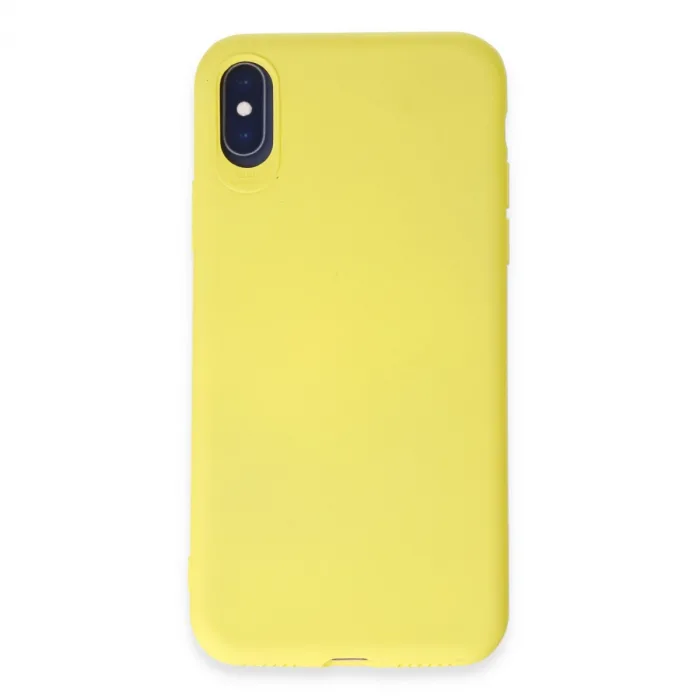 iPhone X Kılıf First Silikon - Sarı