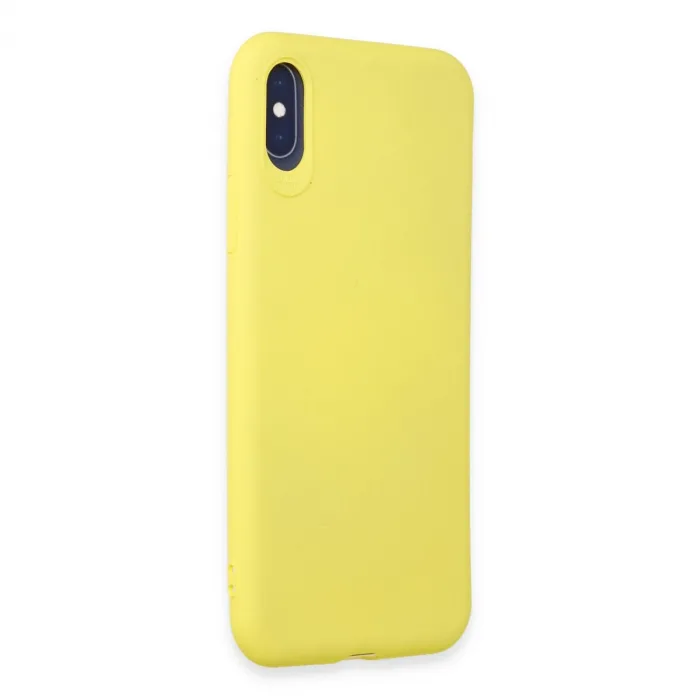 iPhone X Kılıf First Silikon - Sarı