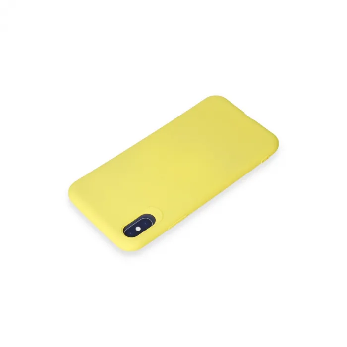 iPhone X Kılıf First Silikon - Sarı