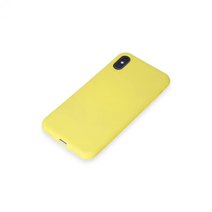 iPhone X Kılıf First Silikon - Sarı