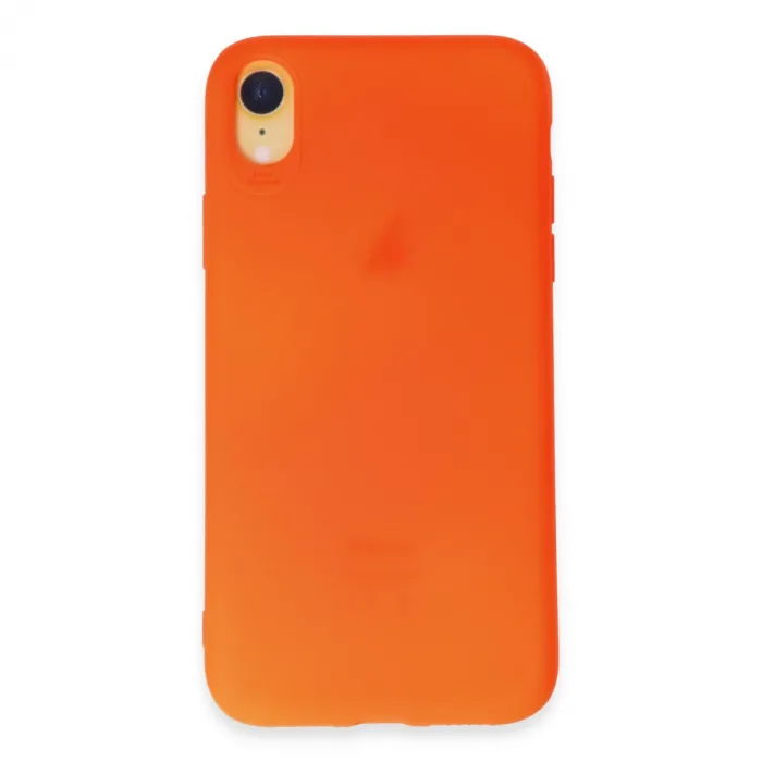iPhone XR Kılıf First Silikon - Parlak Turuncu