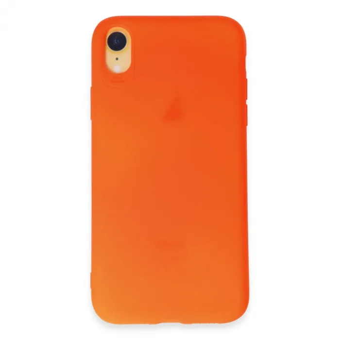 İphone Xr Kılıf First Silikon - Parlak Turuncu