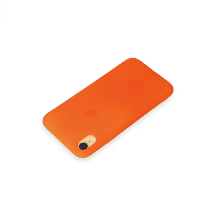 iPhone XR Kılıf First Silikon - Parlak Turuncu
